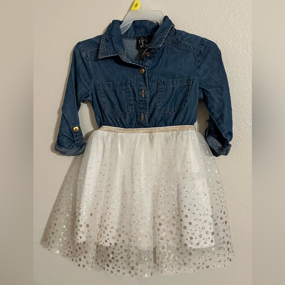 Pink & Violet denim dress 2T